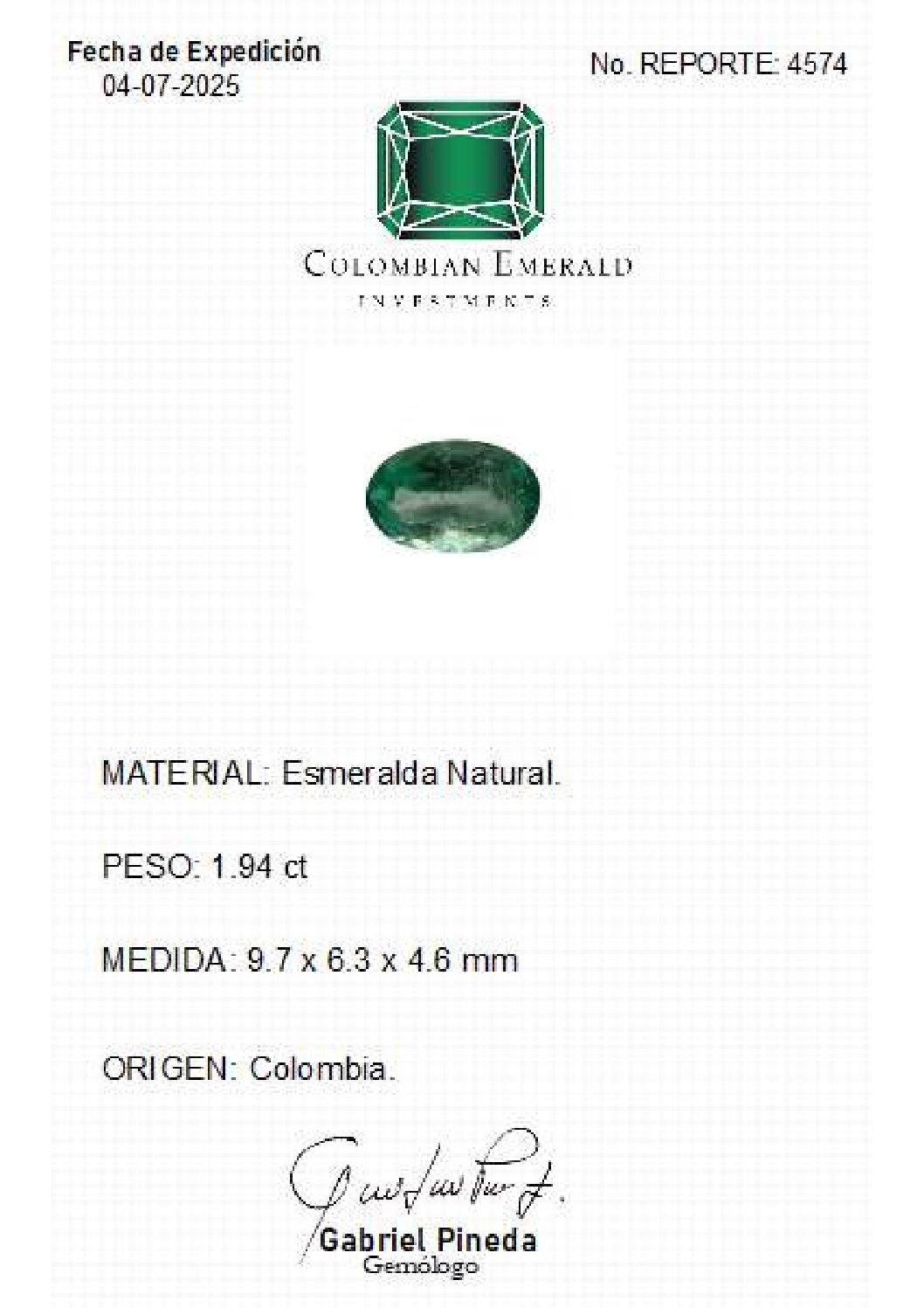REPORTE- 4574 REPORTE  4574